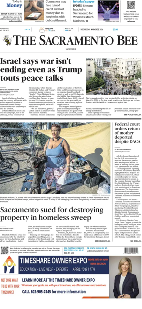 Cover of The Sacramento Bee