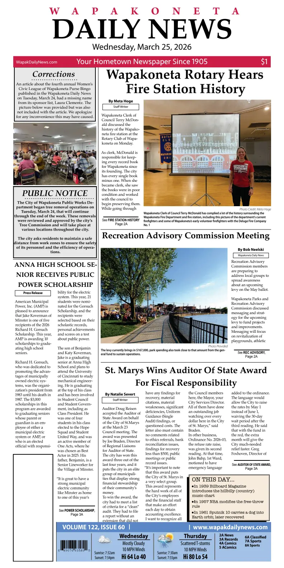 Cover of Wapakoneta Daily News