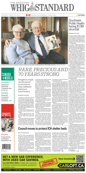 Cover of Kingston Whig-Standard