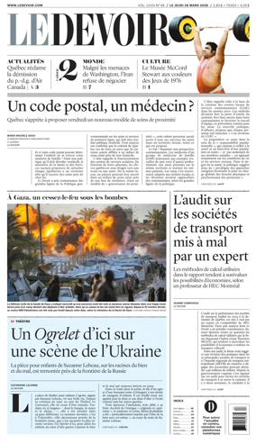 Cover of Le Devoir