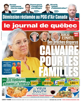 Cover of Le Journal de Quebec