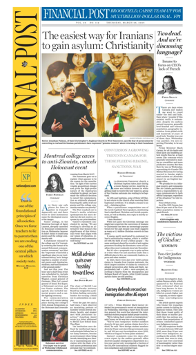 Cover of National Post - (National Edition)