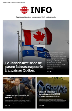 Cover of Radio-Canada Info