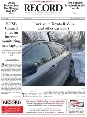 Cover of Sherbrooke Record