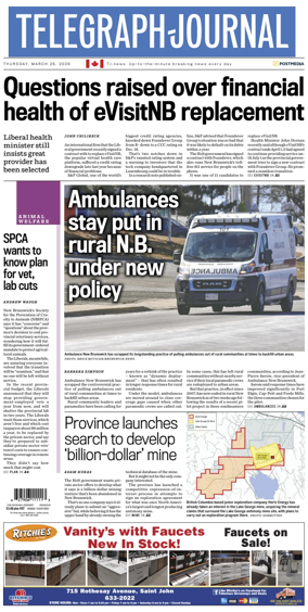 Cover of Telegraph-Journal