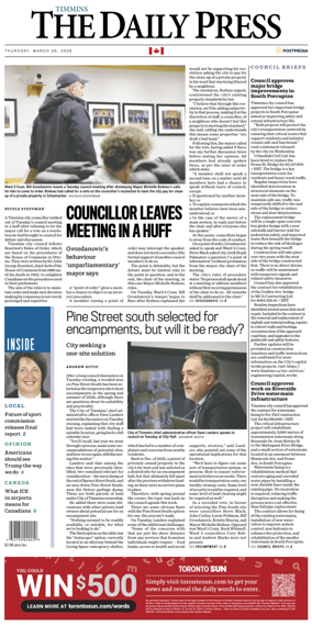 Cover of The Daily Press (Timmins)