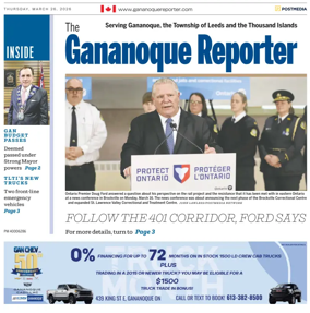 Cover of The Gananoque Reporter