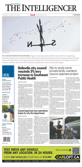 Cover of The Intelligencer (Belleville)