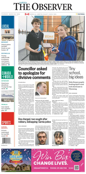 Cover of The Observer (Sarnia)