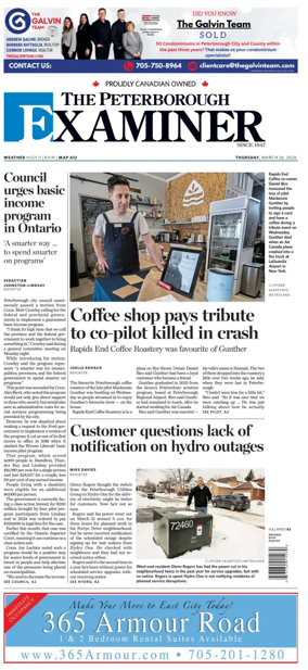 Cover of The Peterborough Examiner