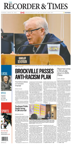 Cover of The Recorder & Times (Brockville)