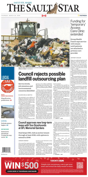 Cover of The Sault Star