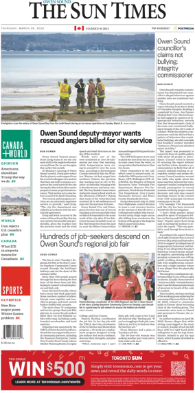 Cover of The Sun Times (Owen Sound)