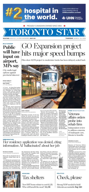 Cover of Toronto Star