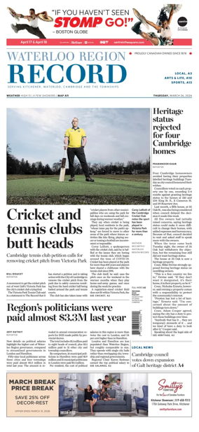 Cover of Waterloo Region Record