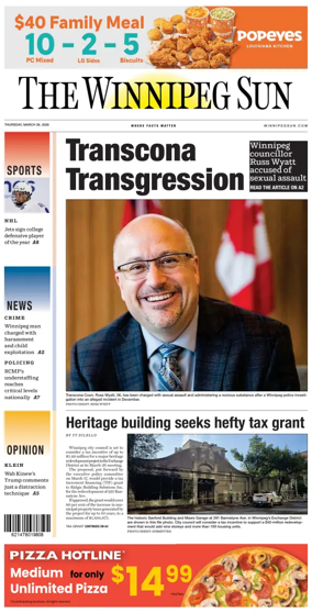 Cover of Winnipeg Sun