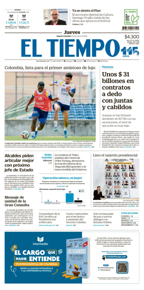 Cover of El Tiempo (Bogota)