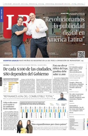Cover of La Republica (Colombia)