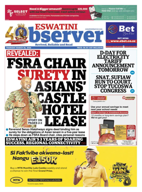 Cover of Eswatini Observer