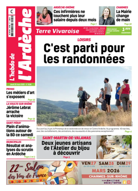 Cover of L'Hebdo de l'Ardeche – edition centre