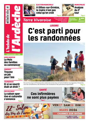 Cover of L'Hebdo de l'Ardeche – edition Nord