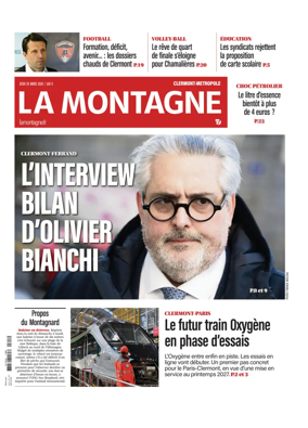 Cover of La Montagne (Clermont-Metropole)