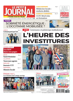 Cover of Le Petit Journal - L'hebdo local de l'Aude