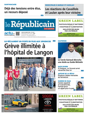 Cover of Le Republicain (Sud-Gironde)