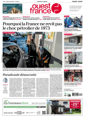 Cover of Ouest France (Angers / Segre)
