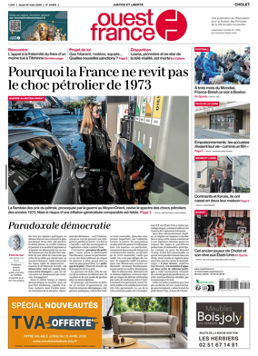 Cover of Ouest France (Cholet)