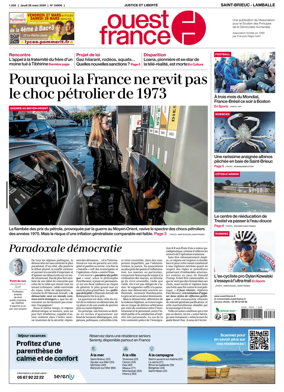 Cover of Ouest-France (Saint-Brieuc Lamballe)