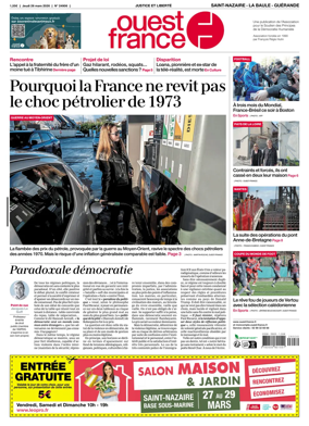 Cover of Ouest France (Saint-Nazaire La Baule Guerande)
