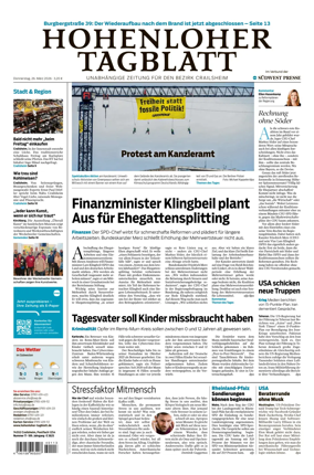 Cover of Hohenloher Tagblatt
