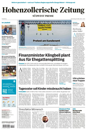 Cover of Hohenzollerische Zeitung