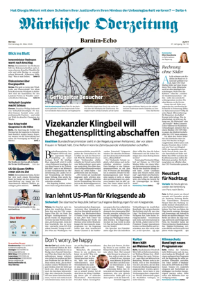 Cover of Markische Oderzeitung Bernau