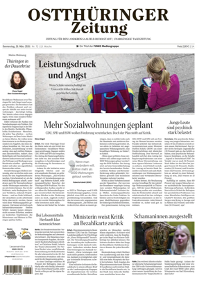Cover of Ostthuringer Zeitung (Landkreis Saalfeld-Rudolstadt)