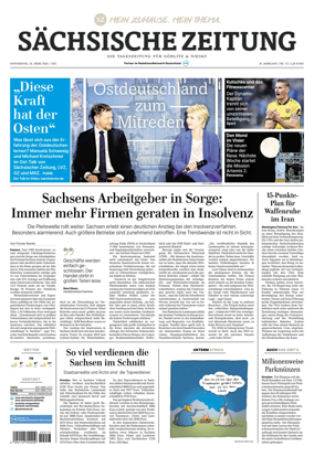 Cover of Sachsische Zeitung (Gorlitz & Niesky)