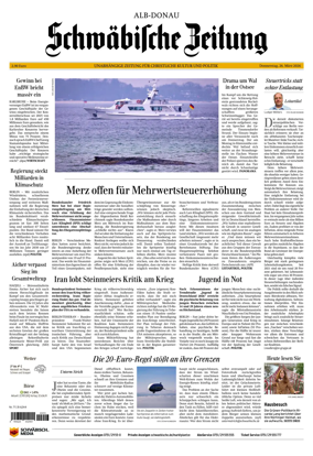 Cover of Schwabische Zeitung (Alb-Donau)
