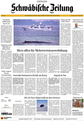 Cover of Schwabische Zeitung (Ehingen)
