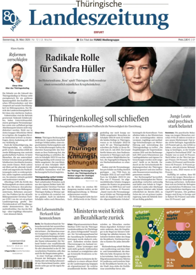Cover of Thuringische Landeszeitung (Erfurt)