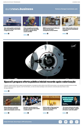 Cover of Euronews Business (Portuguese)