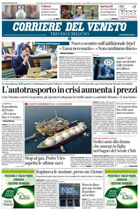 Cover of Corriere del Veneto (Treviso e Belluno)