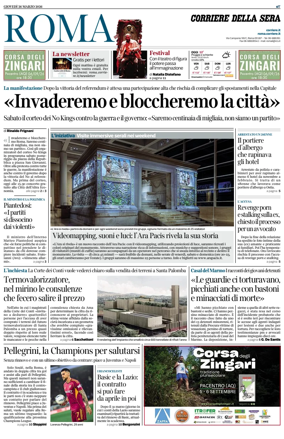 Cover of Corriere della Sera (Roma)