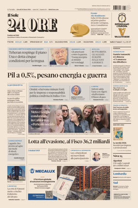 Cover of Il Sole 24 Ore
