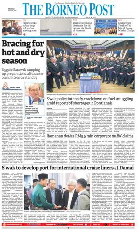 Cover of The Borneo Post (Sarawak)