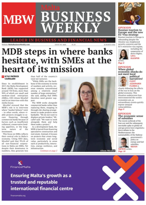 Cover of The Malta Business Weekly
