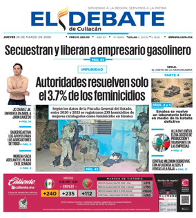 Cover of El Debate de Culiacan