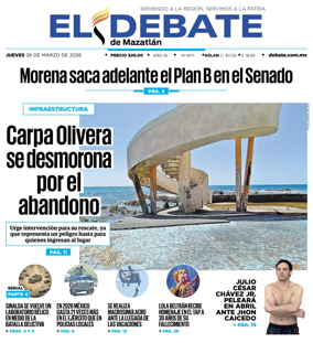 Cover of El Debate de Mazatlan