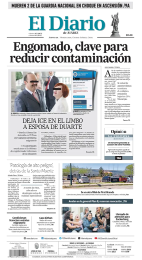 Cover of El Diario de Juarez