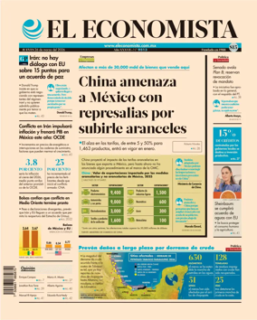 Cover of El Economista (Mexico)